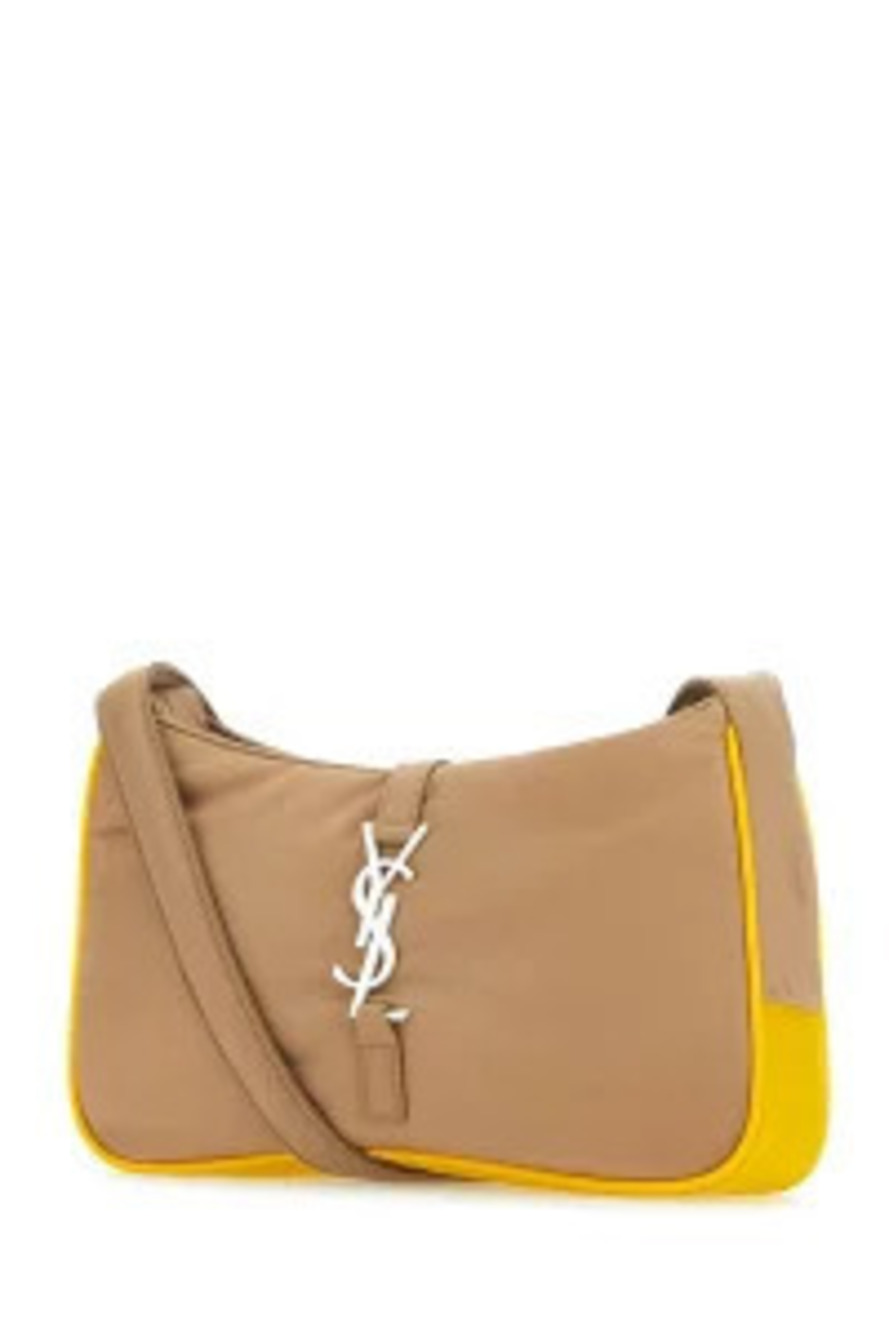 Saint Laurent Econyl Shoulder Bag Handbag Cappuccino Le Black
